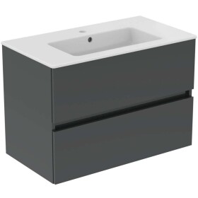 IDEAL STANDARD - Eurovit+ Skříňka s umyvadlem, 55x80x44 cm, 2 zásuvky, tmavě šedá R0574TI