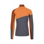 KARPOS Federa Half-Zip Fleece, Woodl.Gray/Mahogany/Vibr.Orang velikost: L