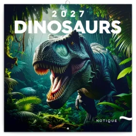 NOTIQUE Poznámkový kalendář Dinosauři 2027 / 30 × 30 cm