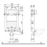 MEREO - WC komplet pro zazdění s příslušenstvím MM01SETRA