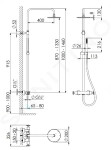 STEINBERG - 250 Sprchový set s termostatem, průměr 200 mm, růžové zlato 250 2721 RG