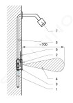 SANELA - Senzorové sprchy Nerezové ovládání s infračervenou elektronikou ALS, pro 1 druh vody, síťové napájení, černá SLS 01AKV