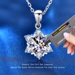 Royal Fashion stříbrný náhrdelník HA-XMZ002-SILVER-MOISSANITE-ZIRCON