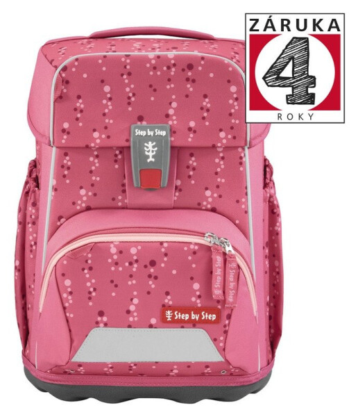 Školní aktovka BASIS, Pink Bubbles - 4 dílný set, AGR certifikát