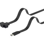 Delock USB 2.0 prodlužovací kabel plochý zahnutý [1x USB 2.0 zástrčka A - 1x USB 2.0 zásuvka A] 1.00 m černá oboustranně zapoji