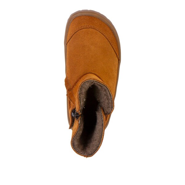 Dětské zimní barefoot boty TEX SUEDE Cognac G3160250-2 - 40