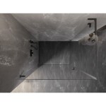 MEXEN/S - Lunar-B L sprchový kout dveře křídlové levá 95 x 90, transparent, grafit kartáčovaná 832L-095-090-66-00-L