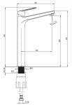 DEANTE - Jasmin chrom - Umyvadlová baterie vysoká - ECO - aerator 4.5 l/min BGJE021K