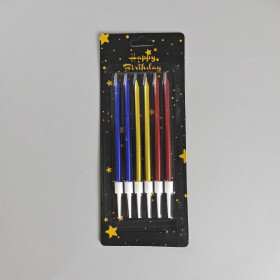 Cake star Dortové svíčky STAR 1 barevné 6ks