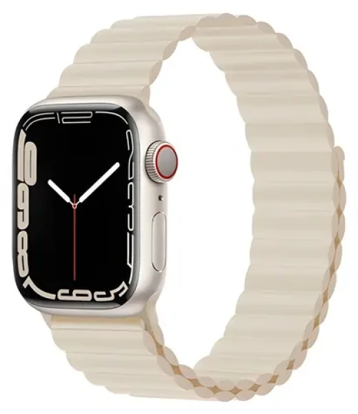 Devia Deluxe Sport 3 Starlight / Řemínek pro Apple Watch / 40/41/42 mm / silikonový / magnetický (6938595364754)