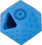 KIWI WALKER Gumová hračka ICOSABALL Mini modrá / Hračka pro psy / otvor na pamlsky / 6,5 cm (RUB-857)