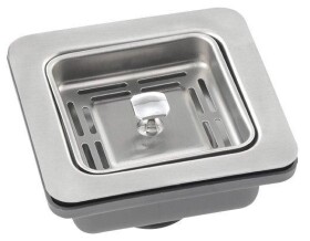 SAPHO - Dřezová čtvercová výpust 6/4“, nerezová mřížka 114x114 SVZO