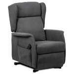 Polohovací křeslo, elektrické kabelové ovládání, šedá, látka, TV-1190 GREY2