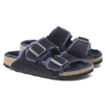 Birkenstock Arizona VL Shearling Midnight zateplené žabky semišová kůže široké regular (1020592) 41