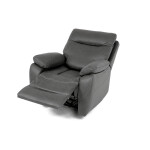 TV a relaxační křeslo s elektrickým ovládáním, potah šedá látka v dekoru vintage, 1 motor 240V