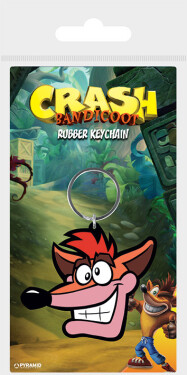Klíčenka gumová Crash Bandicoot extra life