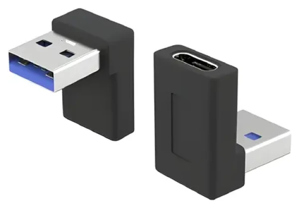 PremiumCord Adaptér USB-C F - USB 3.0 A M / Redukce / zahnutá 90° (kur31-27)