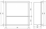 MEXEN - X-Wall-R modul pro vestavbu do stěny s poličkou 30 x 30, bílá 1920303010S