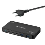 Rozbaleno - BlitzWolf Síťová nabíjecí stanice 5v1 černá / 120W / 2xUSB-A / 3xUSB-C / rozbaleno (BW-i100.Rozbaleno)