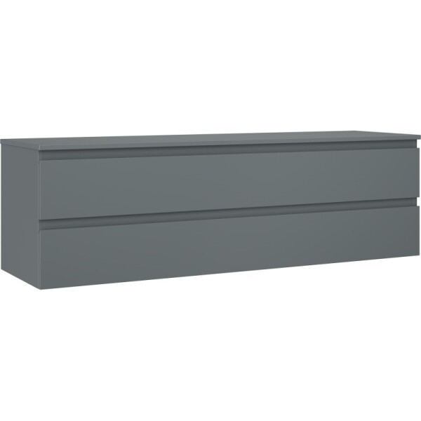 MEXEN/S - Orio koupelnová skříňka pod umyvadlo 160 cm s deskou, 2 zásuvky, grafit mat 91A10-16047-2-BFFC66