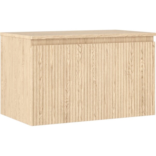 MEXEN/S - Rivel koupelnová skříňka pod umyvadlo 80 cm s deskou, 1 šuplík, reliéf , dub 91A20-08047-1-BFC81