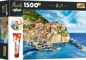 Trefl - Puzzle - Sada 2v1 Manarola, Ligurie, Itálie s lepidlem
