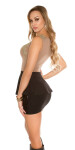 Trendy top Koucla s peplum a krajkou CAPPUCCINO L