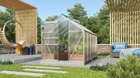Polykarbonátový skleník – Vitavia Venus 6200, PC 4 mm stříbrný