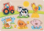 GOKI Dřevěná vkládačka Na farmě