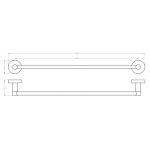SAPHO - Magnetický držák ručníků 55cm XJ439