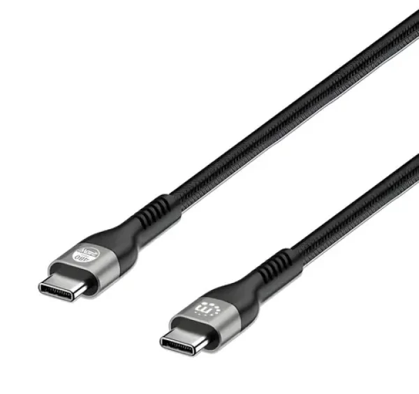 Manhattan černá / Kabel USB-C - USB-C / USB 2.0 / 240W PD 3.1 / 2 m (356367)