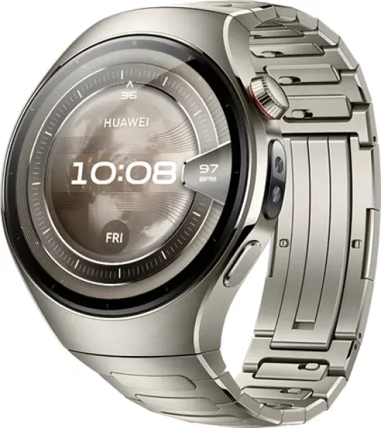 Huawei Watch 5 46mm titan stříbrná / Chytré hodinky / AMOLED 1.5" / EKG senzor / 5 ATM / HarmonyOS (55020EVW)