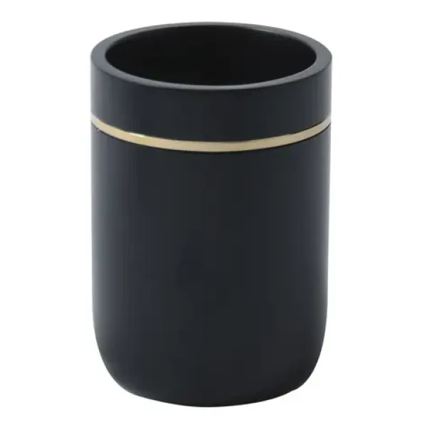 Spirella BLY kelímek na kartáčky černo-zlatý / polyresin (7610583209788)