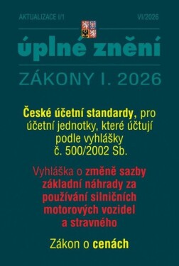 Aktualizace I/1 2026 České účetní standardy, o cenách - kolektiv autorů