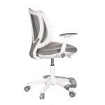 Dětská židle, výškově nastavitelná, šedá síťovina, KA-C806 GREY