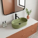 REA - Umyvadlo na desku Vanda Pistachio Matt 49x31 REA-U3612