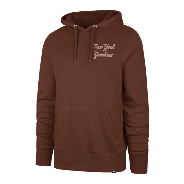 47 Brand Pánská mikina New York Yankees MLB Backer Burnside Hoodie Cacao Velikost: M
