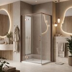 REA - Sprchový kout Bruno 100x80 Brush Copper REA-K3603