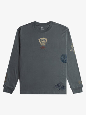 RVCA SCORCHED DARK SLATE pánské tričko s dlouhým rukávem - XL