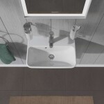 DURAVIT - ME by Starck Umývátko 45x32 cm, s přepadem, s otvorem pro baterii, bílá 0719450000