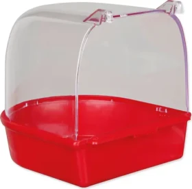 TRIXIE Koupelna pro ptáky půlkruhová 14x14x15 cm / Koupelna pro ptáky / plast / andulky, kanárci, exoti (090145)