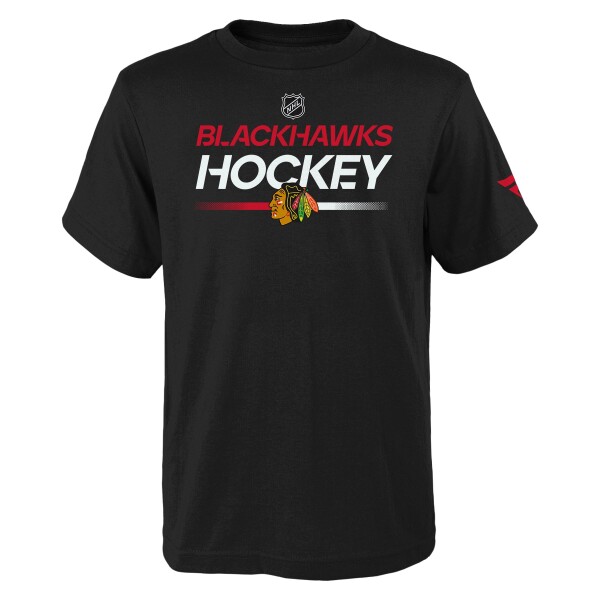 Outerstuff Dětské Tričko Chicago Blackhawks Apro Wordmark Ss Ctn Tee Velikost: Dětské (13 14 let)