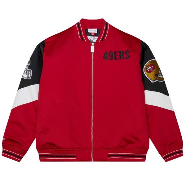 Mitchell & Ness Pánská bunda San Francisco 49ers NFL Throw it Back Heavyweight Satin Velikost: 2XL