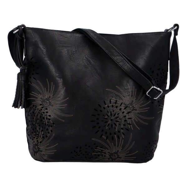 Trendová dámská koženková kabelka Miranda, černá