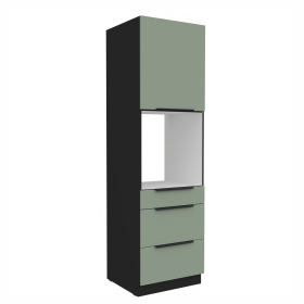 Vysoká skříňka pro vestavnou troubu Aria 60 DPS-210 3S 1F - Premium Box Barva korpusu: Černá, Barva dvířek: SA - Aquamarine AFM