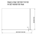 RAVAK - Walk-In Sprchová stěna Walk-in Wall 90, 90x200 cm, lesklý hliník/čiré sklo GW9W70C00Z1