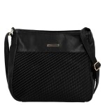 Trendy dámská koženková crossbody kabelka Pita, černá