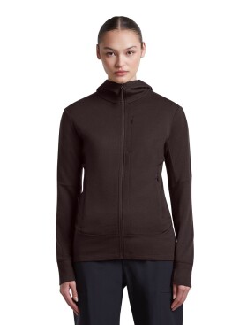 Dámská merino mikina ICEBREAKER Wmns Merino 260 Quantum IV LS Zip Hood, Bittersweet velikost: L