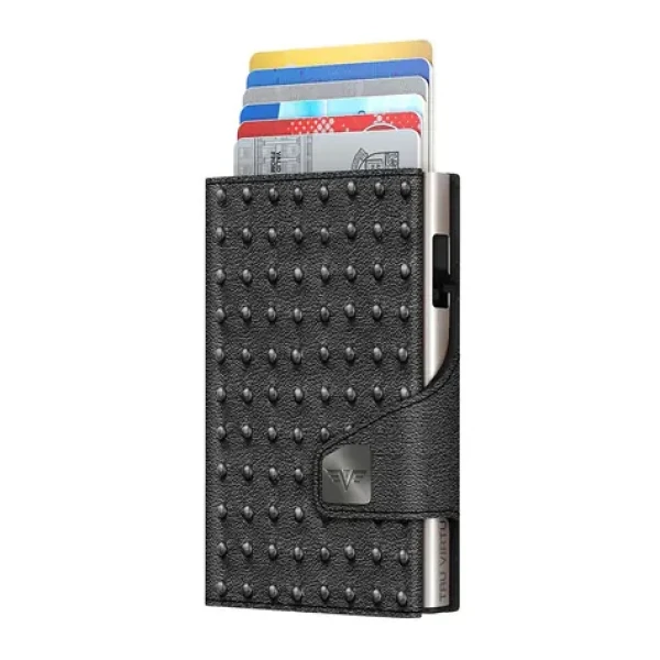 TRU VIRTU Click Slide Punk Silver/Silver / Peněženka / RFID ochrana / kůže a hliník / až 12 karet (24104000708)