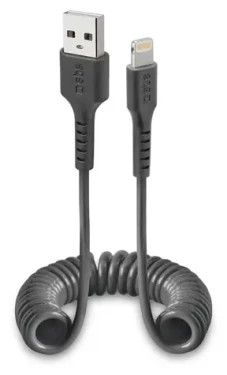 SBS černá / Datový kabel / USB-A - Lightning / MFI / 10 W / 1 m